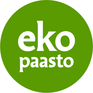Kuvassa vihreä ympyrä ja siinä teksti ekopaasto