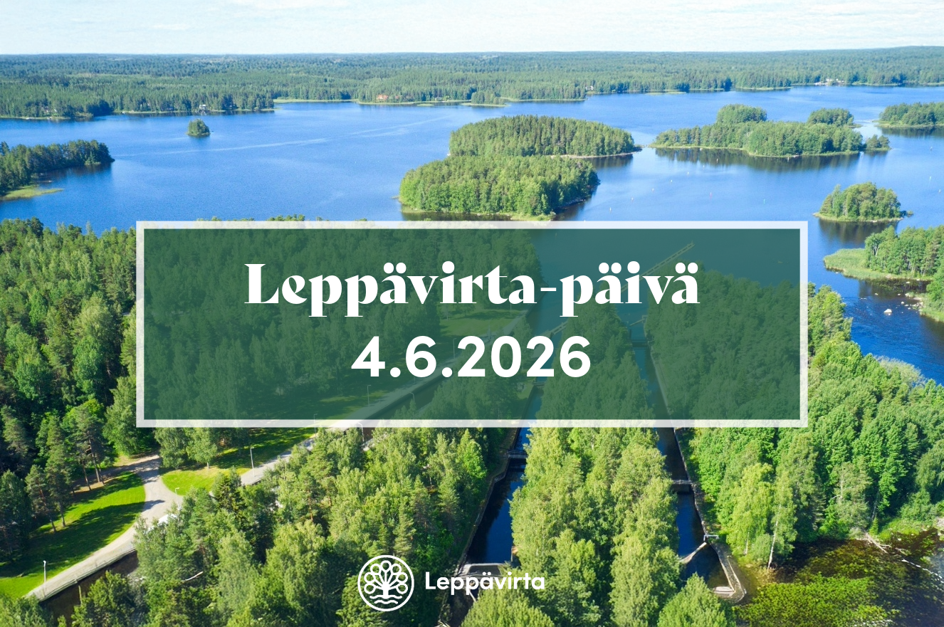 Maisema, jossa lukee Leppävirtapäivä 4.6.2026