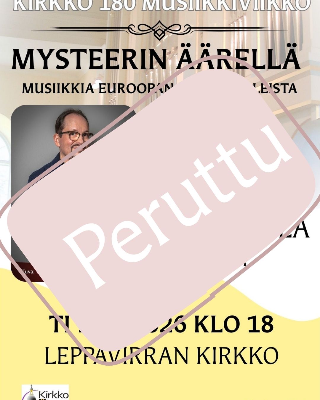 Julisteen päällä tieto: Peruttu