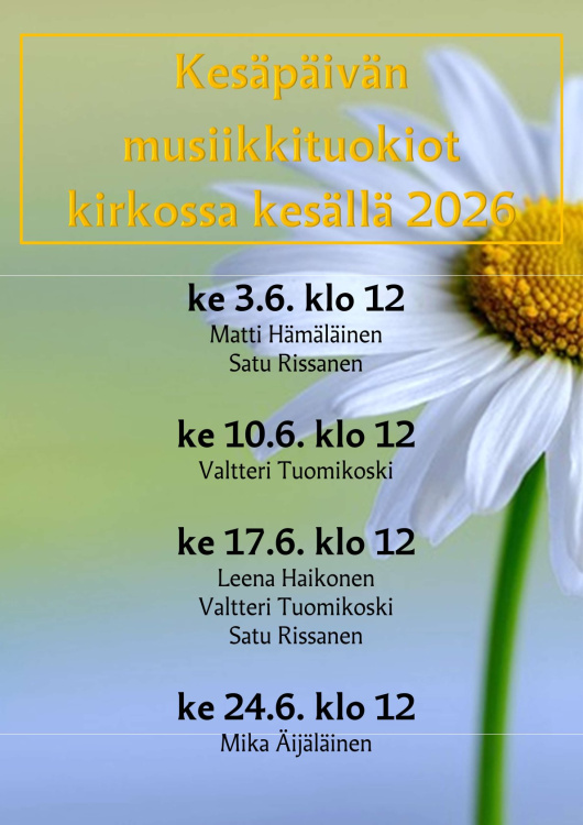 Päivänkakkara ja konserttien tiedot