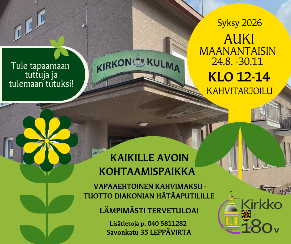 Kirkonkulman avoin kohtaamispaikka syksy 2026