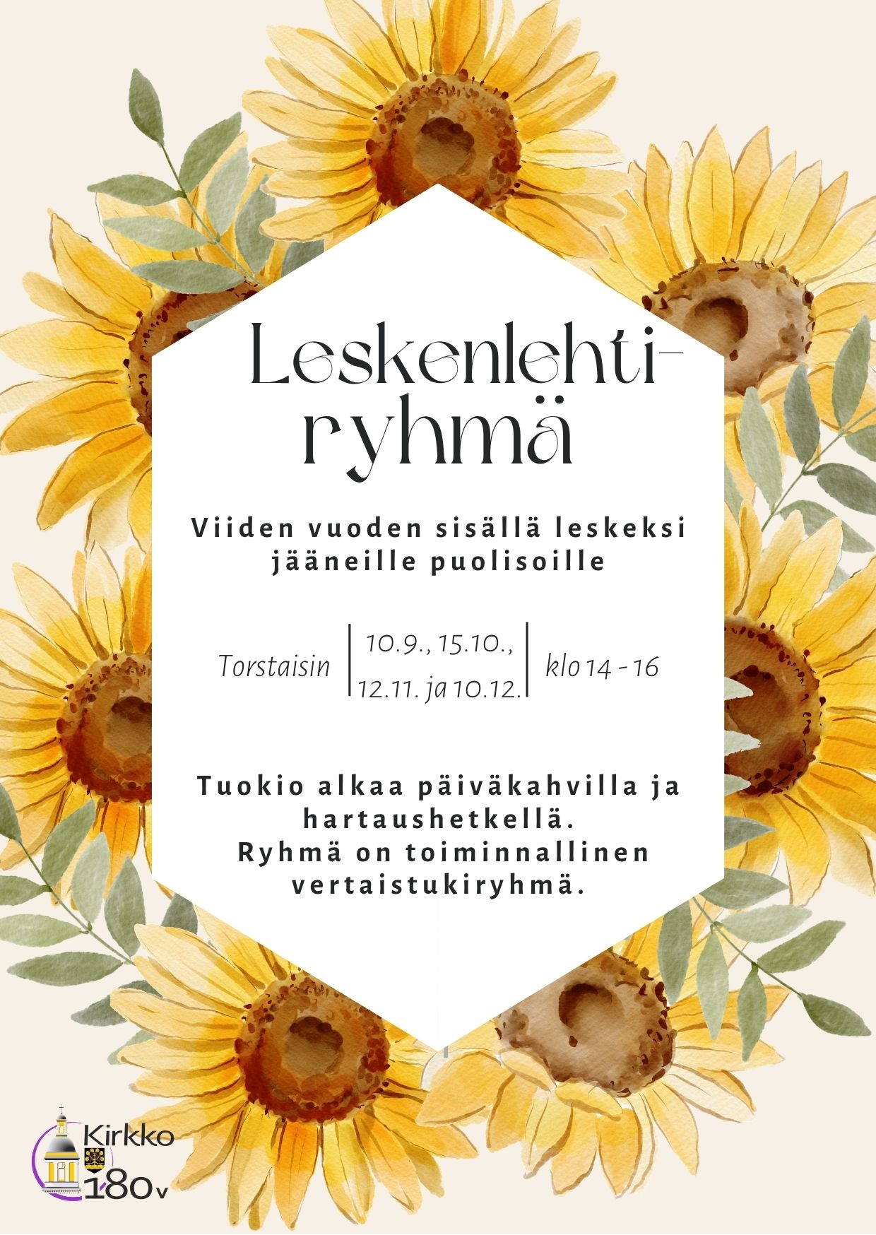 Auringon kukat ja ryhmän tiedot